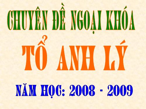 chuyên đề ngoại khóa pro