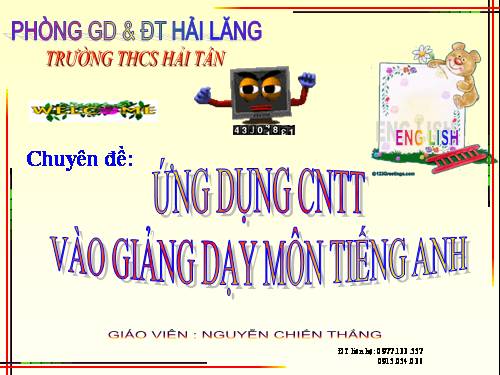 Chuyên đề UDCN TT vào Tiếng Anh THCS