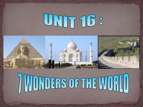 WONDERS OF THE WORLD2