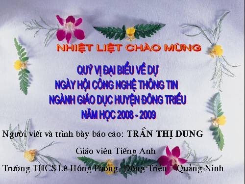 Bao cao chuyen de ung dung CNTT Bo mon Tieng Anh THCS