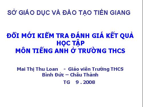 đổi mới kiểm tra