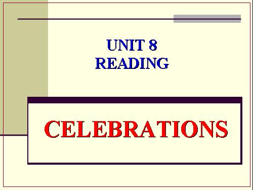 Unit 8 - 11 - Reading