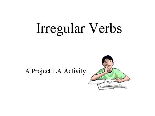 Irregular verbs