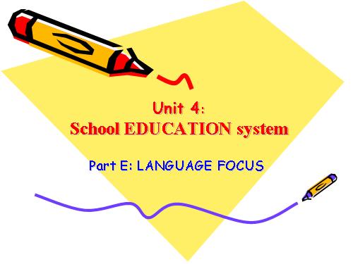 unit 4 :language focus