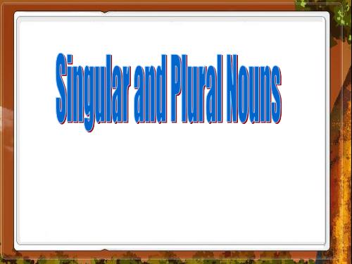 SIngular-Plural-Nouns