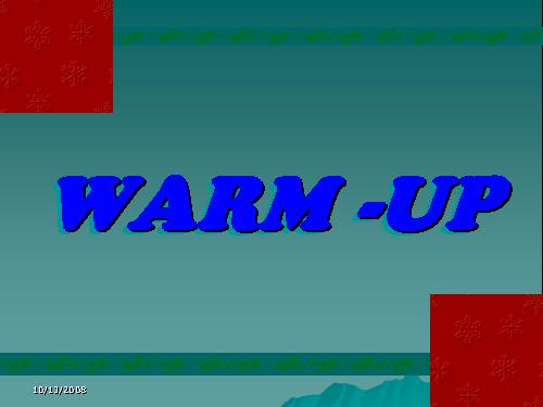 WARM -UP U11CB(speaking).ppt