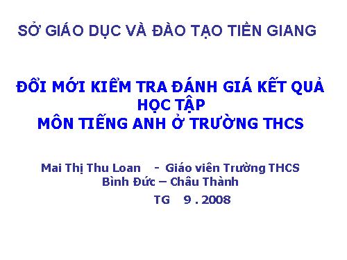 dổi mới kiểm tra ,đánh giá kết quả hs