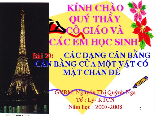 Các dạng cân bằng