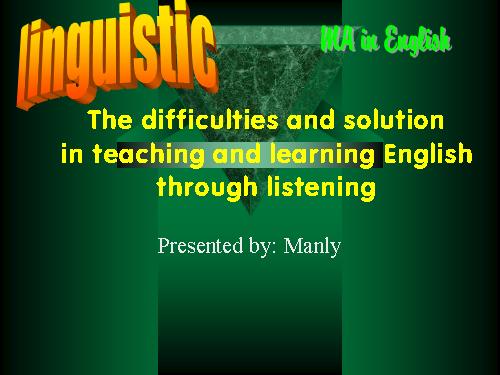 difficulties in teaching listening