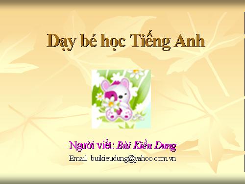 Day Tieng Anh cho be