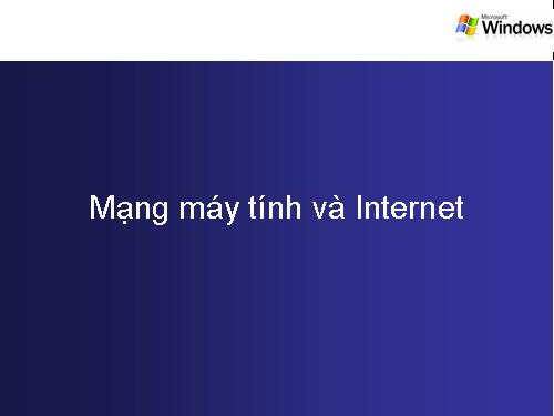 Mạng máy tính và Internet