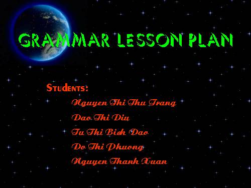 shape of grammar lesson plan