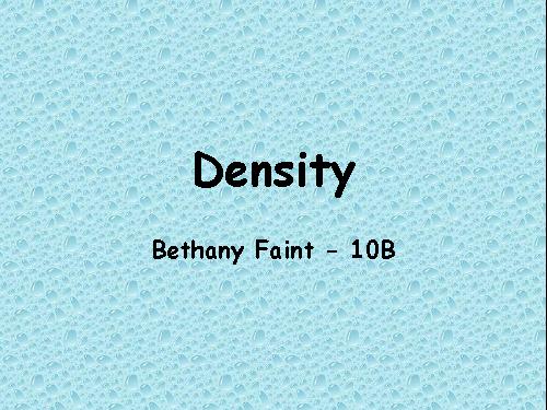 density Beth