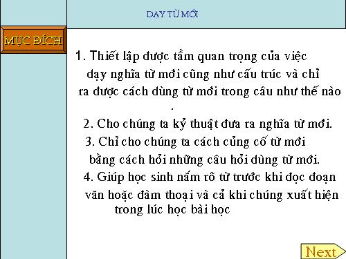 Sáng kiến kinh nghiệm dạy từ mới