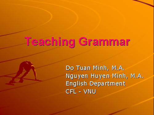 Teaching Grammar