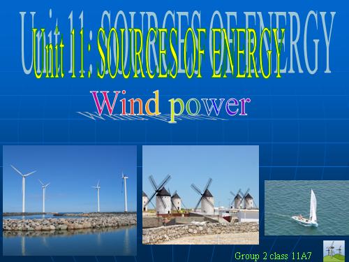 unit 11: wind power