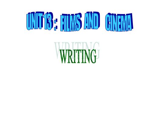 unit13:films and cinema
