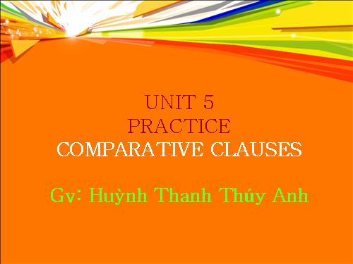 Comparative Clauses