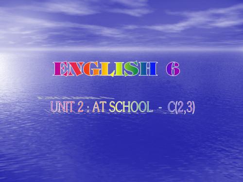 English 6 unit2 C2,3