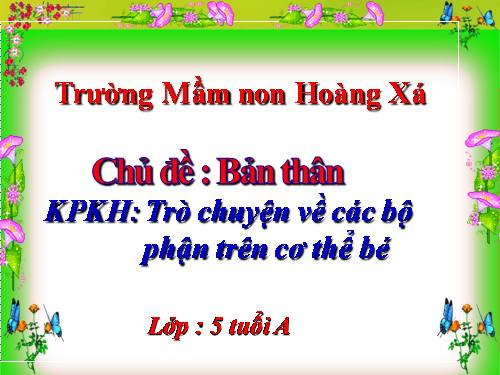 trò chuyện về các bộ phận trên cơ thể bé