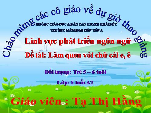 Giáo án chữ cái