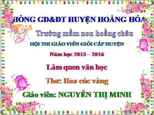 làm quen văn học _ thơ hoa cúc vàng