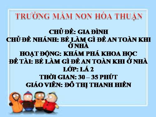 bé làm gì để được an toàn khi ở nhà