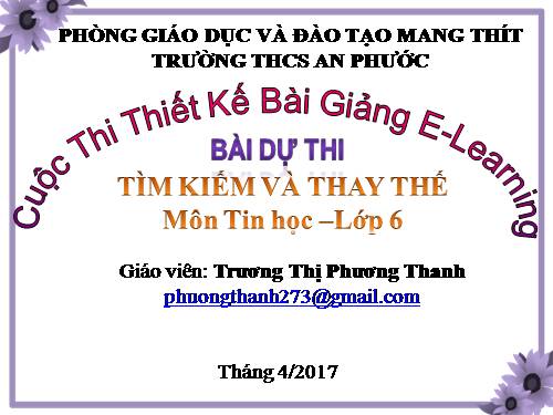 Bài 19. Tìm kiếm và thay thế