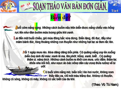 Bài 14. Soạn thảo văn bản đơn giản