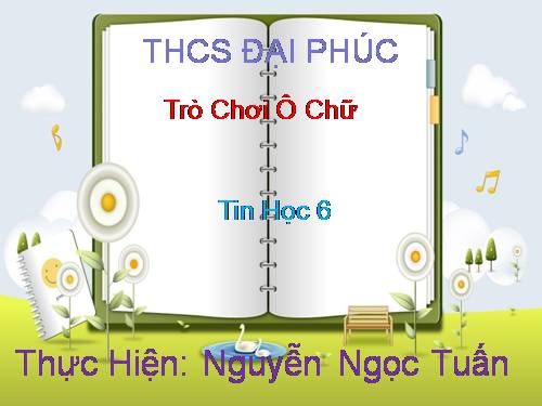 Trò Chơi Ô Chữ Tin Học 6