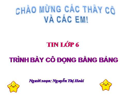 Bài 21. Trình bày cô đọng bằng bảng