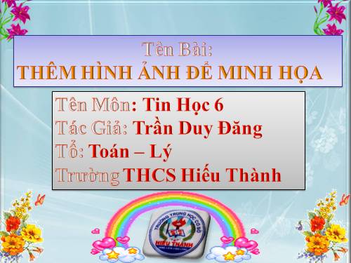 Bài 20. Thêm hình ảnh để minh họa