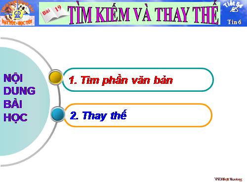 Bài 19. Tìm kiếm và thay thế