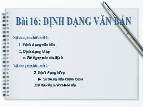 Bài 16. Định dạng văn bản