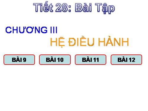 Tiết 28: Bài tập