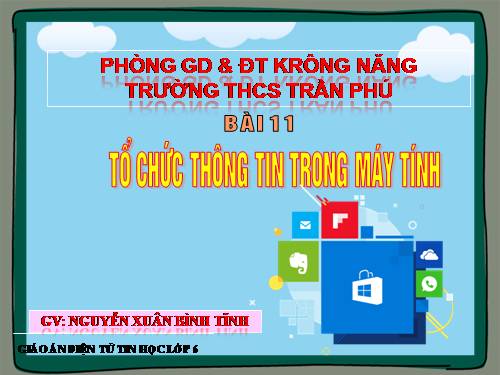 Bài 11. Tổ chức thông tin trong máy tính