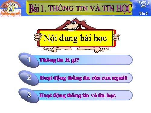 Bài 1. Thông tin và tin học