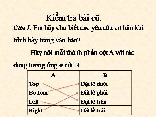 Bài 18. Trình bày trang văn bản và in