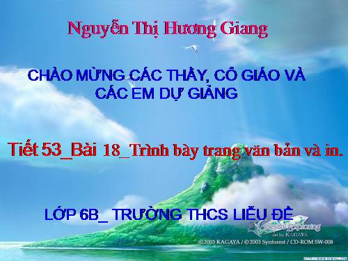 Bài 18. Trình bày trang văn bản và in