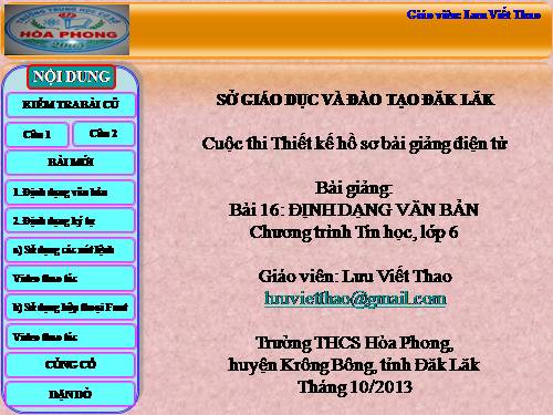 Bài 16. Định dạng văn bản