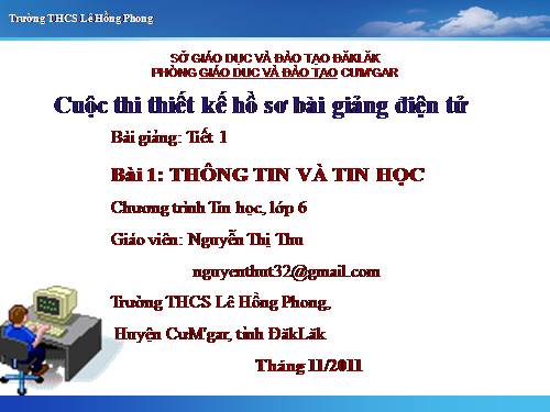 Bài 1. Thông tin và tin học