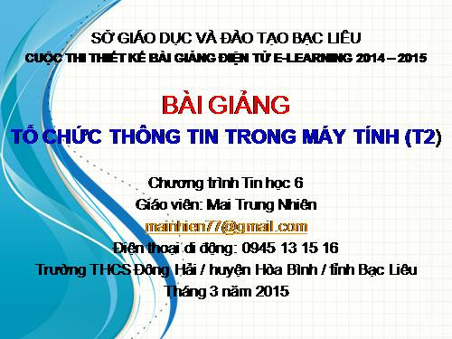 Bài 11. Tổ chức thông tin trong máy tính