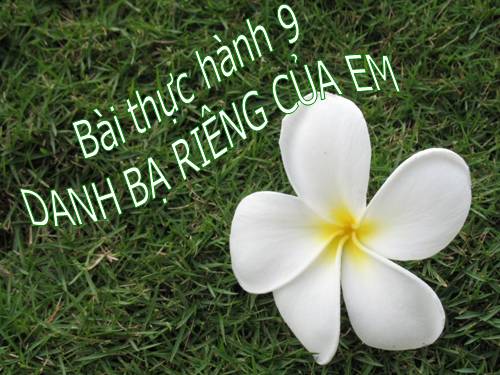 Bài thực hành 9. Danh bạ riêng của em