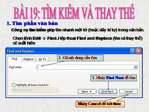 Bài 19. Tìm kiếm và thay thế