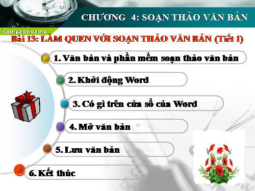 Bài 13. Làm quen với soạn thảo văn bản