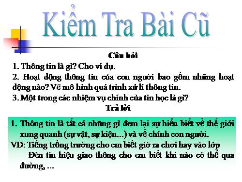 Bài 2. Thông tin và biểu diễn thông tin