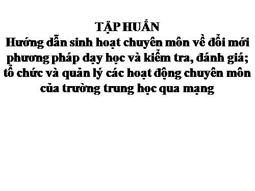 giáo án tập huấn