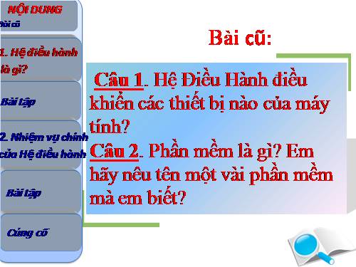 Bài 10. Hệ điều hành làm những việc gì?