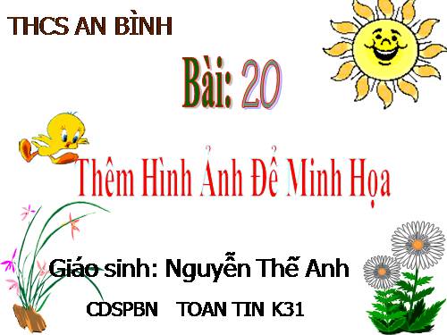 Bài 20. Thêm hình ảnh để minh họa