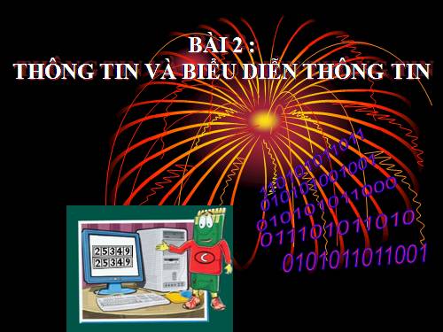 Bài 2. Thông tin và biểu diễn thông tin